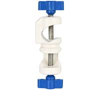 Soporte abrazadera soporte Boss cabeza abrazaderas sujetador ángulo recto ajustable 15mm apertura máxima blanco
