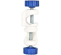 Soporte abrazadera soporte Boss cabeza abrazaderas sujetador ángulo recto ajustable 16mm apertura máxima blanco