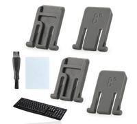 Soporte Accesorios para Logitech K270, K260, K275, K200, MK270 y MK260, Que Incluye 4 trípodes Grises para Teclado + 1 Cepillo de Limpieza + 1 paño de Limpieza