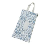 Soporte acolchado para toallitas húmedas con cordón, bolsa portátil para colgar toallitas húmedas, bolsa reutilizable de gran capacidad, bolsa de viaje diario (flor azul)