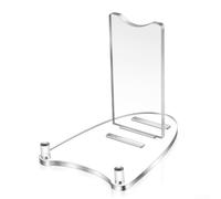 Soporte acrílico ajustable para fotos enmarcadas, libros u obras de arte de 7 a 11 pulgadas con estética minimalista transparente