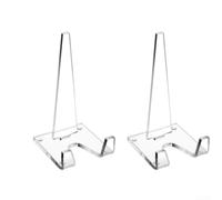 Soporte acrílico compacto para fotos, platos, álbumes, postales y tableros de arte que proporciona un soporte vertical seguro en superficies planas (B)