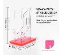 Soporte acrílico de 2 niveles XiHAMA para mandos: soporte de exhibición universal para Xbox Series X/S, PS5, PS4, Switch Pro y más.
