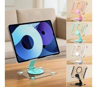 Soporte acrílico giratorio de 360° para tableta, soporte plegable ajustable, soporte de escritorio antideslizante portátil para iPad Pro Air Mini, Kindle, teléfonos, oficina en casa y clase en línea