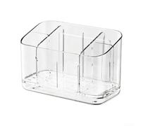Soporte acrílico para cepillo de dientes eléctrico, soporte para cepillo de dientes montado en la pared con drenaje, organizador de encimera de baño extraíble para limpiador facial y cosméticos