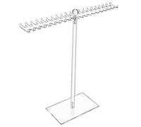 Soporte acrílico para collares, soporte de exhibición de collares, colgador de collares, soporte organizador de collares, soporte organizador de joyas transparente con 42 ganchos para collares, aretes