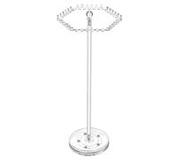 Soporte acrílico para collares, soporte giratorio transparente para exhibición de joyas, elegante organizador de joyas con 36 ganchos, torre de exhibición para almacenamiento de cadenas, aretes,