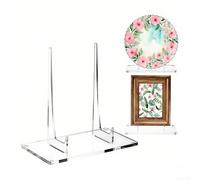Soporte acrílico para fotos, impresiones artísticas, postales y platos decorativos, diseñado para una presentación estable y elegante en la mesa (1)
