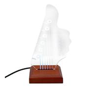 Soporte acrílico para púas de guitarra, 7 colores, iluminado, soporte para púas de guitarra eléctrica con base para almacenamiento de púas