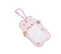 Soporte acrílico para tarjetas de crédito, llavero para tarjetas de crédito de animales, para tarjetas de estudiante, regalos de identidad, llavero con colgante de foto