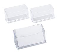 Soporte Acrílico para Tarjetas de Visita - 3 Unidades, Organizador de Colección para Oficina