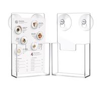 Soporte Acrílico Transparente Para Folletos | 2 Piezas Soporte De Literatura Acrílico Con De Pared | Estante Comercial para Panfletos | Para Literatura Folleto Panfleto Oficina Tienda Comercial Reside