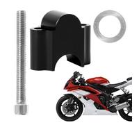 Soporte adaptador ajustable para elevadores de manillar | Elevadores de manillar de 2,2 cm para motocicleta, scooter, ATV, montaña, carretera, 28 mm, color negro