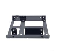 Soporte adaptador de disco duro de doble capa, marco de montaje de metal de 2.5 a 3.5 pulgadas para disco duro SATA o IDE SSD, convertidor de hierro negro para bahía de PC de escritorio