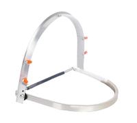 Soporte adaptador de protección facial de ala completa, accesorio de montaje de aleación de aluminio para soldadura y seguridad en la construcción, color plateado