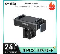 Soporte adaptador SmallRig para Insta360 X5 / X4 Air / Ace Pro 2/Ace Pro/Ace con un soporte plegable de 2 clavijas para palos de Selfie 5814