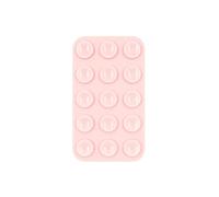 Soporte Adhesivo con Ventosa de Silicona de Doble Cara, Compatible con Fundas de móviles iPhone y Android (Rosa Tiza)