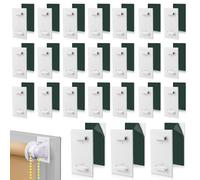 Soporte Adhesivo Corto para Estor 24pcs Soporte de sujeción para Estor klemmfix Accesorios para Cortinas Enrollables 5.3x3.1cm Soporte para Estor para Puerta de Balcón Hojas de Puerta