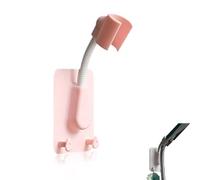 Soporte adhesivo para cabezal de ducha, giratorio de 360 grados, ajustable, soporte de pared para cabezal de ducha, con adhesivo adhesivo y 2 ganchos para colgar #azul, blanco, verde, rosa