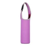 Soporte aislado para botella de agua, bolsa aislante para botella de agua, funda protectora de hidratación de aventura con hebilla para bebidas energéticas, vasos de vidrio, Morado oscuro, Refer to