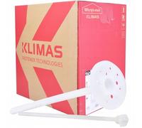 Soporte aislante con zona de expansión larga para tacos aislantes de poliestireno (blanco, 10 x 220 mm/100 unidades)