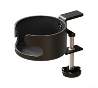 Soporte ajustable de aluminio para bebidas: soporte para tazas con clip para escritorio, oficina y viajes, soporte de botella antiderrame para 3.74 pulgadas de diámetro, estante portátil para bebidas