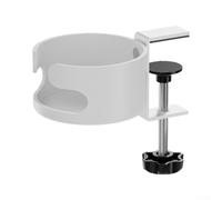 Soporte ajustable de aluminio para bebidas: soporte para tazas con clip para escritorio, oficina y viajes, soporte de botella antiderrame para 3.74 pulgadas de diámetro, estante portátil para bebidas