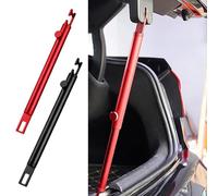 Soporte ajustable de aluminio para portón trasero, barra de soporte ligera para maletero de coche y ventilación de caravana, color rojo y negro, paquete de 2