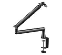 Soporte ajustable de bajo perfil para micrófonos de escritorio para varios micrófonos, incluyendo modelos azules