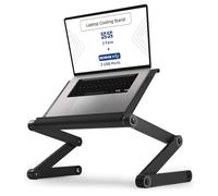 Soporte ajustable Executive para portátil y tableta de WorkEZ, ergonómico, color negro