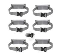 Soporte ajustable for tanque de nitrógeno/propano - Soporte de pared for cilindros de oxígeno con cinturón y cadena, material ABS duradero(6pcs)