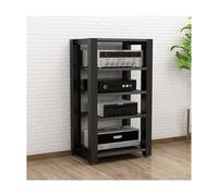 Soporte ajustable HIFI - Estante de almacenamiento multimedia AV de 5 niveles para estudio en casa y sala de estar, gabinete de componentes estéreo moderno, torre de CD y reproductor de discos ()