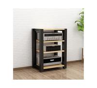 Soporte ajustable HIFI - Moderno estante de almacenamiento de medios AV de 4 niveles estéreo para CD y reproductor de discos compatible con estudio en casa y sala de estar (acabado natural)
