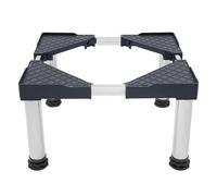 Soporte ajustable multifuncional para lavadora y secadora, altura 42-65 cm, ancho 29-31 cm, soporte resistente para electrodomésticos, soporte portátil gris