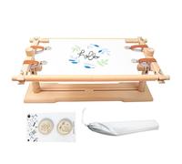 Soporte ajustable para bastidor giratorio: prisionero multifuncional hecho de madera de haya | Soporte de bastidor de bordado de mano libre para artesanías, costura de bricolaje, bordado, edredón y
