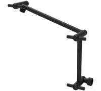 Soporte ajustable para brazo de ducha hecho de acero inoxidable con barra de extensión y mango en T para fijación a pared (piel oscura)