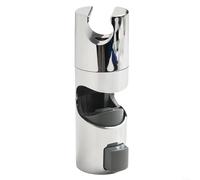 Soporte ajustable para cabezal de ducha ABS para riel deslizante de ducha, compatible con tuberías de 18 mm a 25 mm, cuenta con agarre antideslizante y pulido cromado (A)