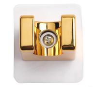 Soporte ajustable para cabezal de ducha de mano sin taladro, instalación sin costuras, compatible con la mayoría de cabezales de ducha (dorado)
