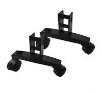 Soporte ajustable - para calentador infrarrojo con ruedas de bloqueo de 360°, base de soporte de pie resistente - para radiadores eléctricos móviles, ajuste - para marcos de hasta 3 cm (negro)