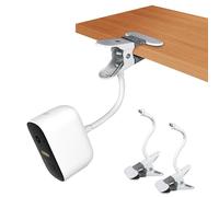 Soporte ajustable para cámara Arlo, soporte de abrazadera de cuello de cisne resistente para montaje Arlo Pro 4/Pro 3/Pro 2/Essential/Owlet/Reolink y más sin taladrar (blanco, paquete de 2)