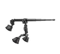 Soporte ajustable para cámara de coche con 3 ventosas y brazo de 1,2 m para fotos de video en perspectiva de tercera persona, soporte de cámara de succión