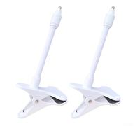 Soporte ajustable para cámara de monitor de bebé, soporte flexible sin taladro, compatible con HELLOBABY HB40/HB65/HB66, soporte de cámara de silicona y metal para cuna (blanco)