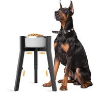 Soporte ajustable para cuenco elevado para perros de talla grande, altura de 3 niveles para cuencos de 17,8 a 27,2 cm
