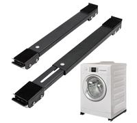 Soporte ajustable para dispositivos - Iron PP 45 - 72 cm x 10 cm | 24 Heavy | Ruedas con frenos de bloqueo | Base móvil de perfil bajo para el inodoro y el refrigerador