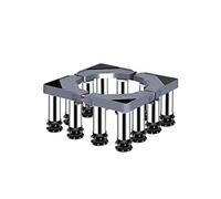Soporte ajustable para lavadora, base multifuncional para secadora y refrigerador, 40-65 cm de largo/ancho, diseño de 12 patas, evita arañazos y abolladuras