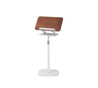 Soporte ajustable para libros de suelo, soporte de lectura 2 en 1 de doble uso con base giratoria de 360° para recetas, libros de texto, tabletas y portátiles