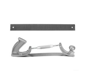 Soporte ajustable para lima de dientes curvos, herramienta de pulido de carrocería de acero de 14 pulgadas, doble cara, acero al carbono, molienda seca o húmeda para limas planas y redondas