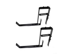 Soporte ajustable para macetas de balcón, paquete de 2, instalación sin taladro, construcción de hierro resistente, resistente a la intemperie para espacios pequeños y jardinería vertical (C)