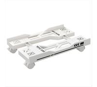 Soporte ajustable para ordenador portátil, soporte para PC móvil, soporte para torre de ordenador, soporte para carrito, blanco