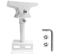 Soporte ajustable para panel solar, rotación de 360 grados, soporte de acero Q235, telescópico de 145 a 190 mm para cámara de vigilancia Hikvision, instalación de techo de poste de pared, blanco